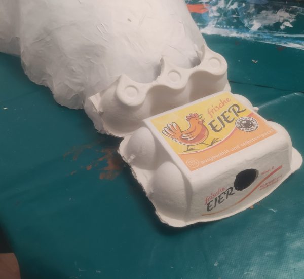 Pappmaché Figur groß Krokodil Rohling ergänzen