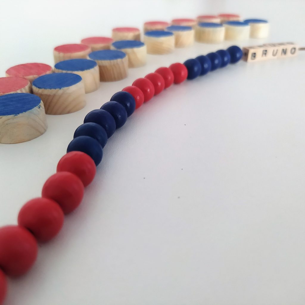 Rechensteine und rechenkette kleines Geschenk zur Einschulung