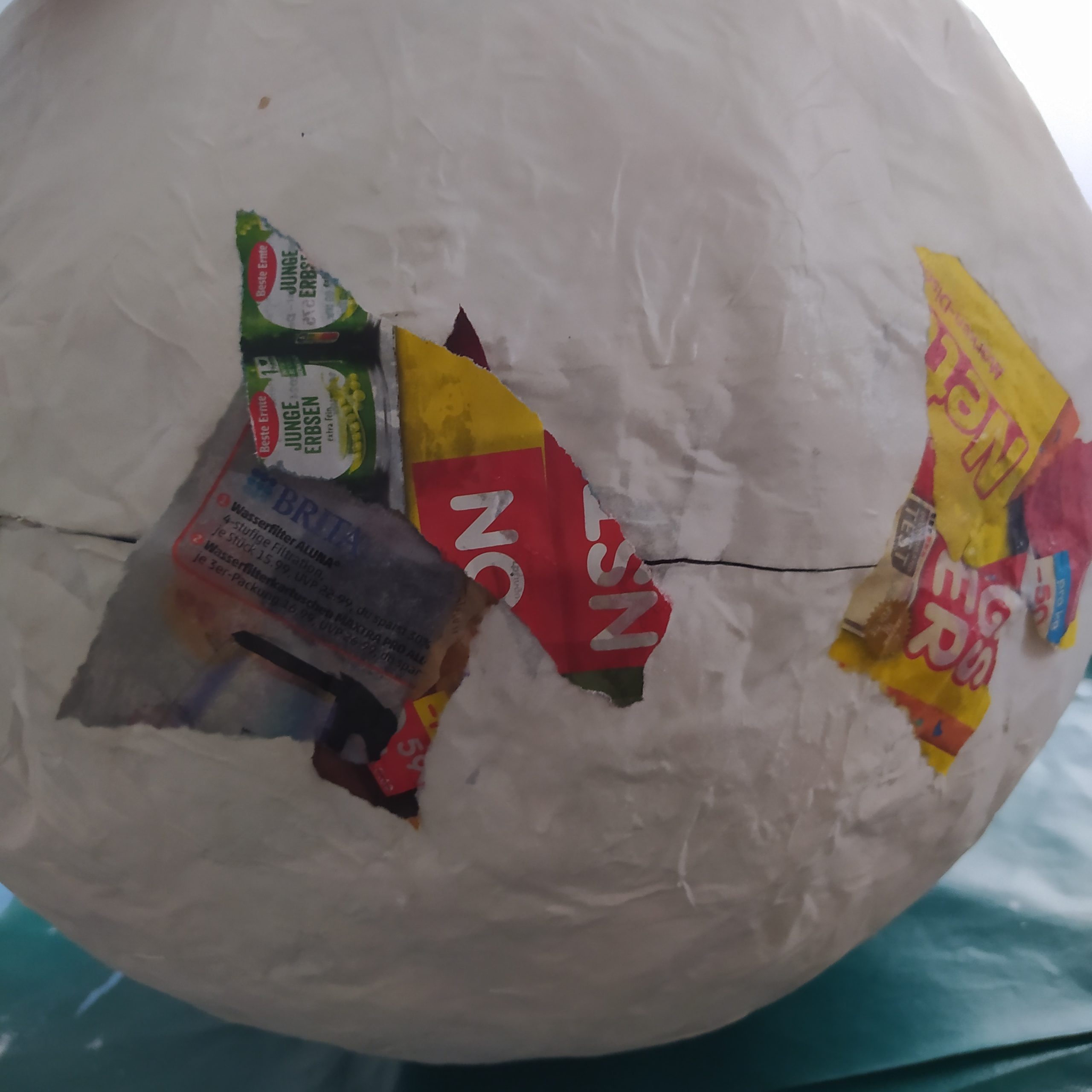 Papmaché Rohling Kugel groß Weiterverarbeitung