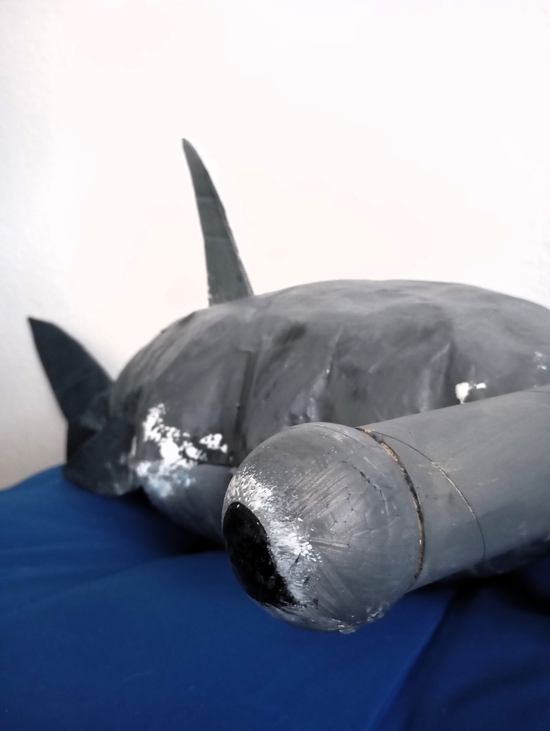 Haifisch Hammerhai aus Pappmaché Rohling Grundform